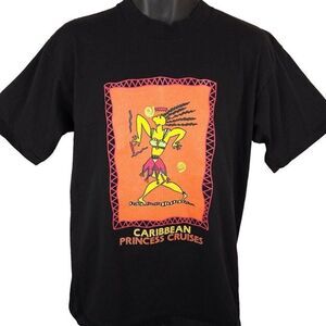 Caribbean Princess Cruises T Shirt Mens Size Large Vintage 80s Made In USA